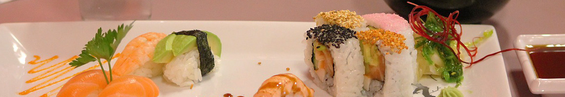 Eating Asian Fusion Japanese Sushi at Akina Sushi & Asian Food Bistro restaurant in Clermont, FL.